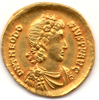 Theodosius I, A.D. 379-395. AU Solidus