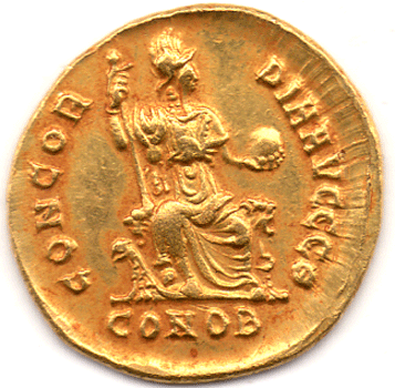 Theodosius I, A.D. 379-395. AU Solidus